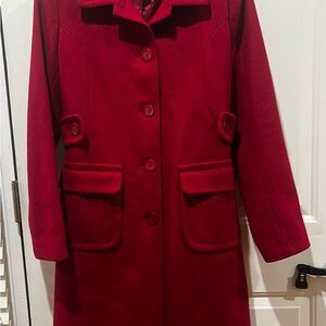 Moda International Classic Red Pea Coat